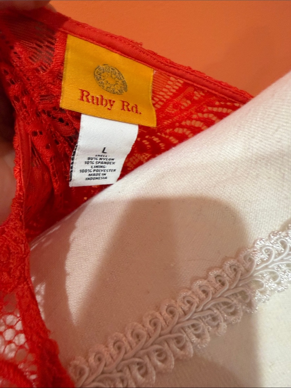 Ruby Rd. Red Lace Overlay Tunic - Picture 3 of 3